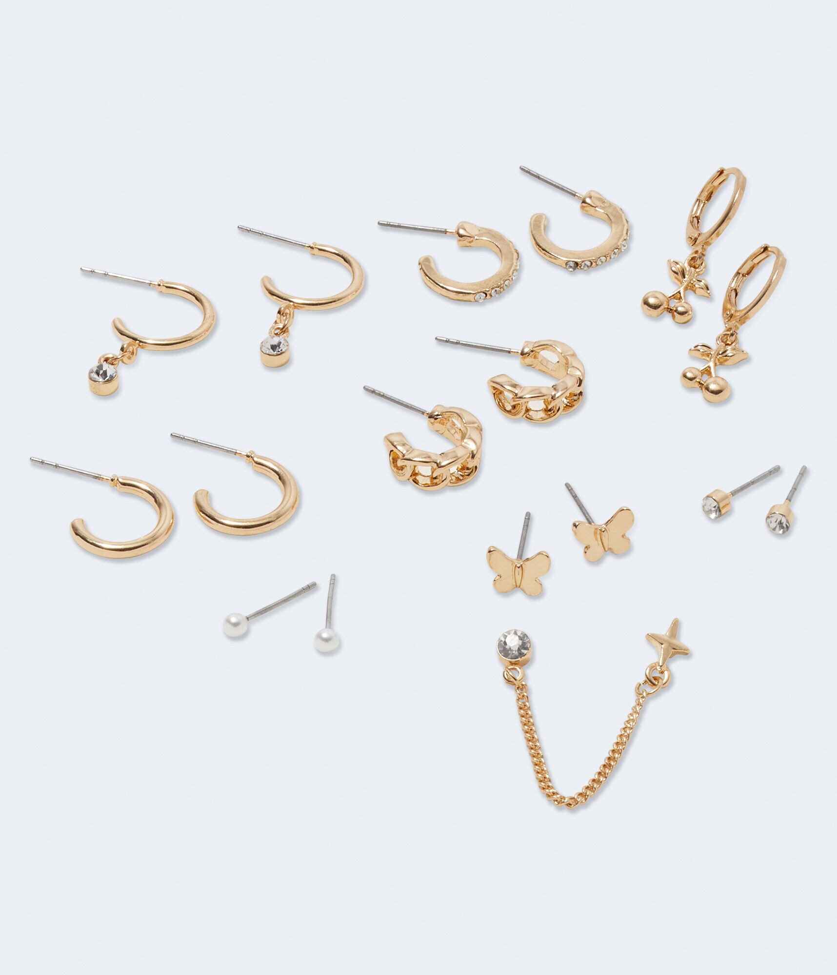 Cherry On Top Hoop &amp; Stud Earring 9-Pack