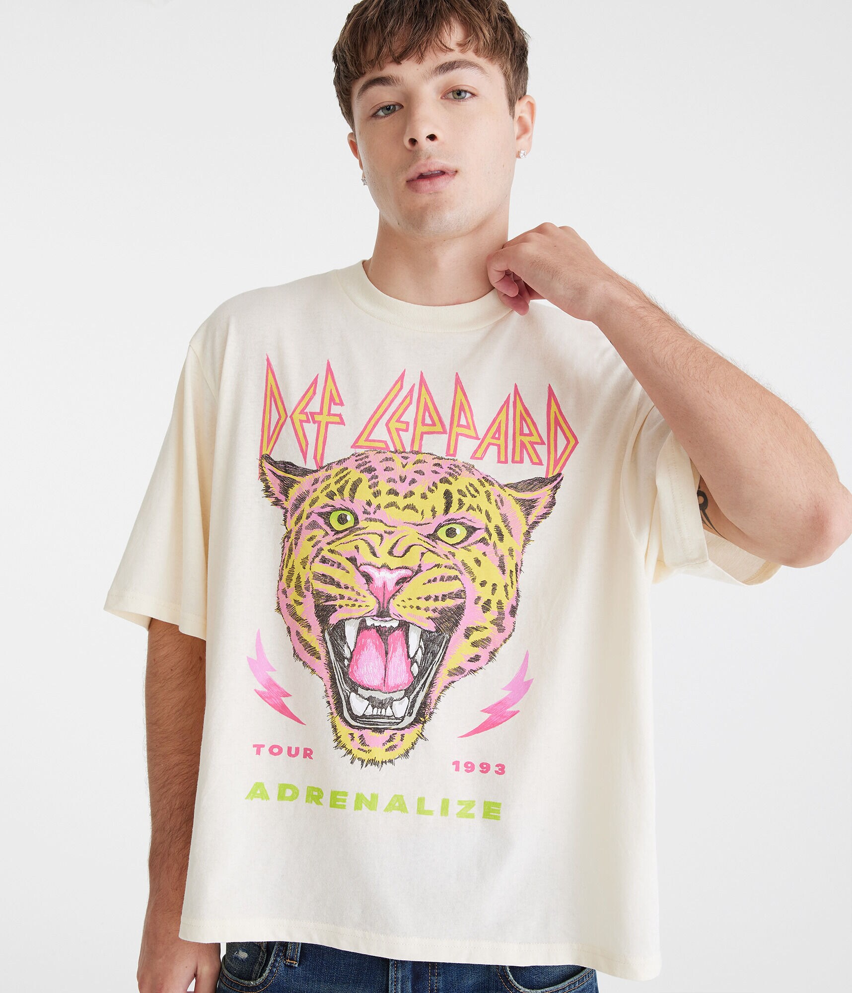 Def Leppard Adrenalize Boxy Graphic Tee