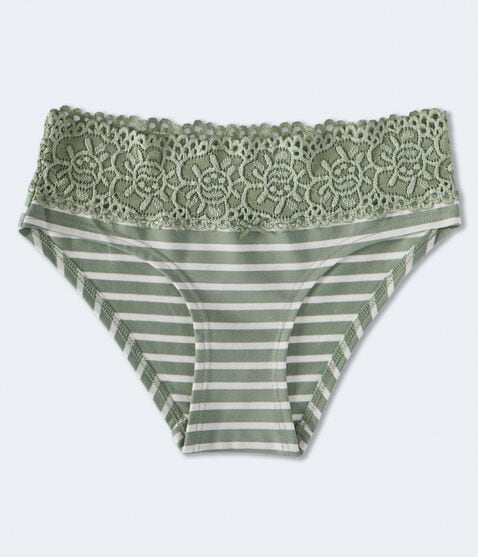Stripe Lace-Trim Hipster Stripe Lace-Trim Hipster
