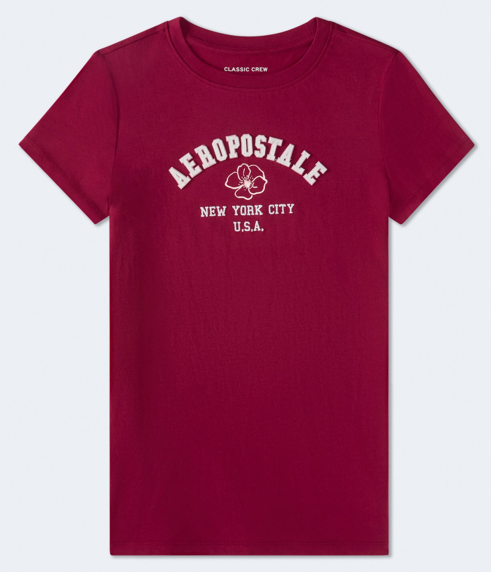 Aeropostale Floral Arch Appliqu&eacute; Graphic Tee