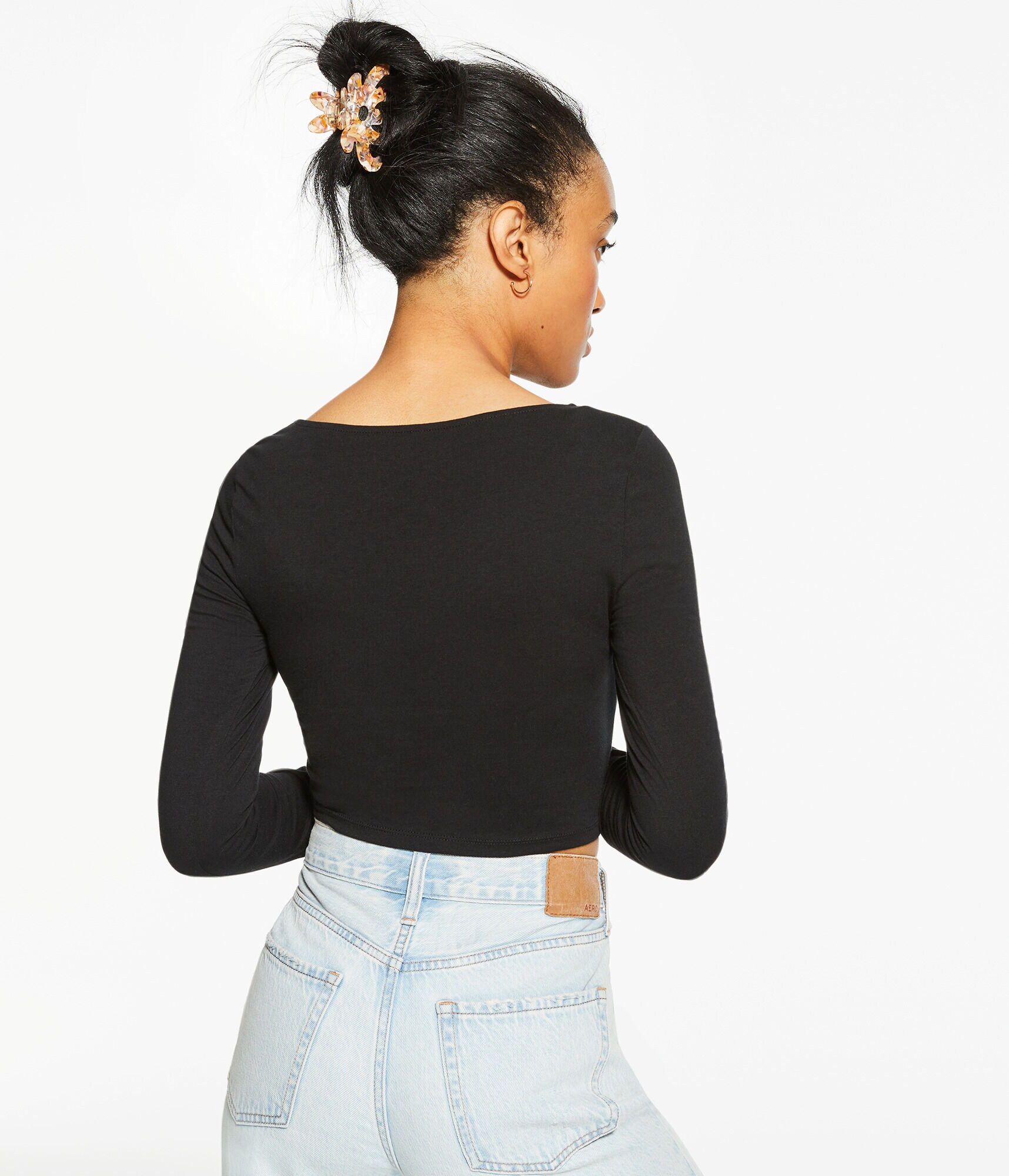 Long Sleeve Convertible Cropped Tiny Top