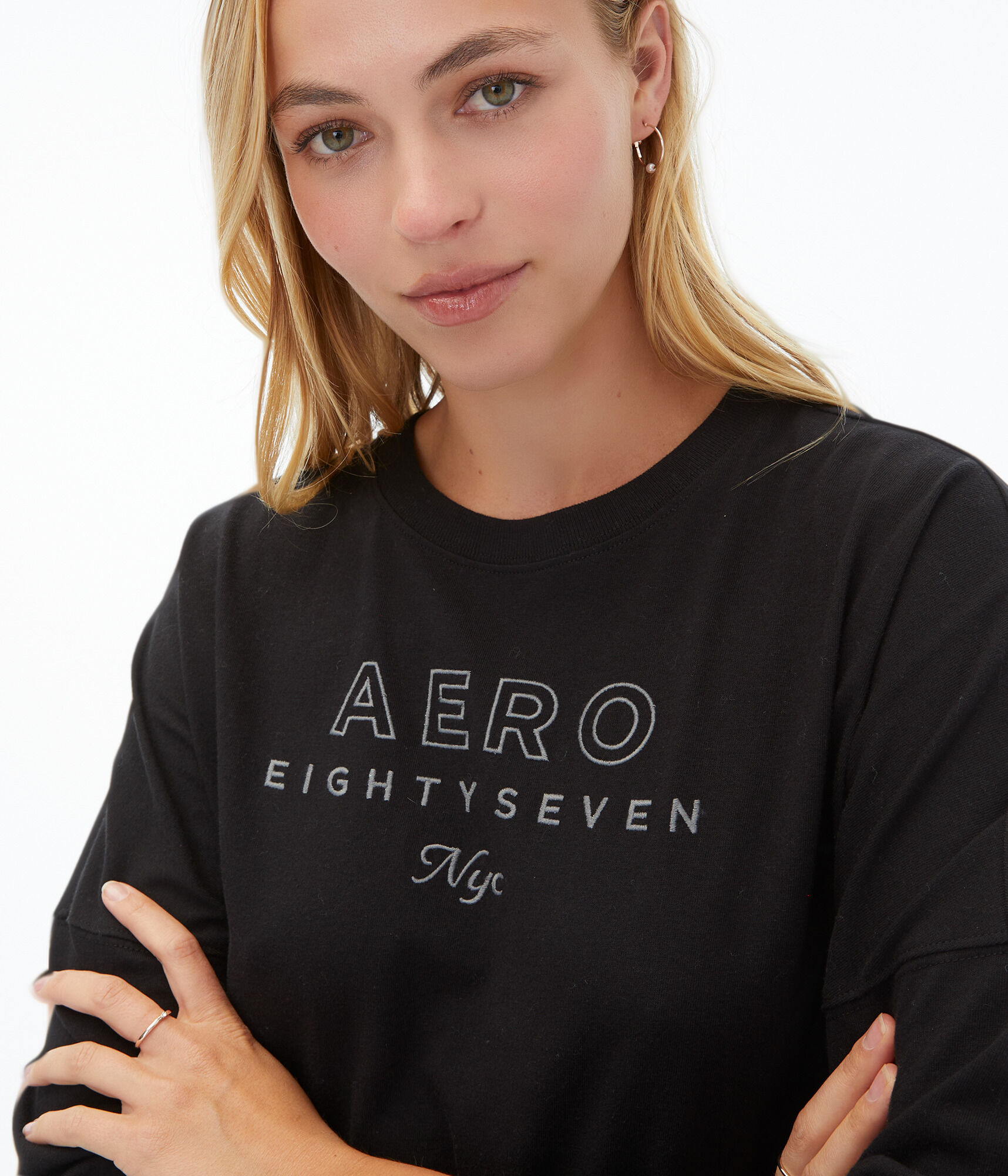 Long Sleeve Tonal Logo Oversized 