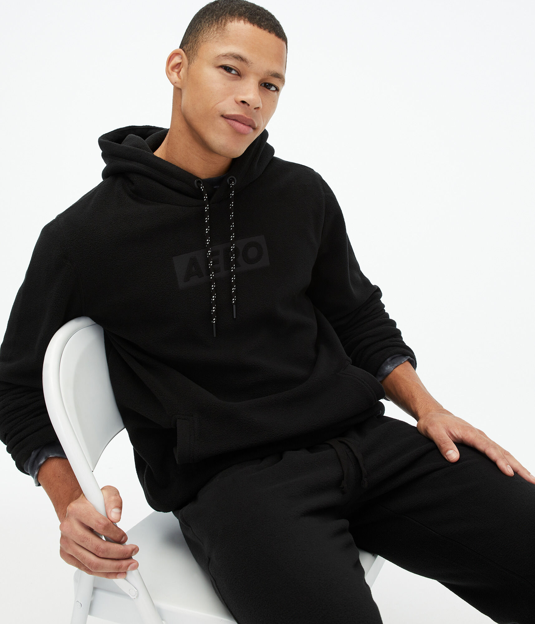Tonal Logo Polyfleece Pullover Hoodie