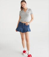 Teddy Bear Cropped Graphic Sweater Polo