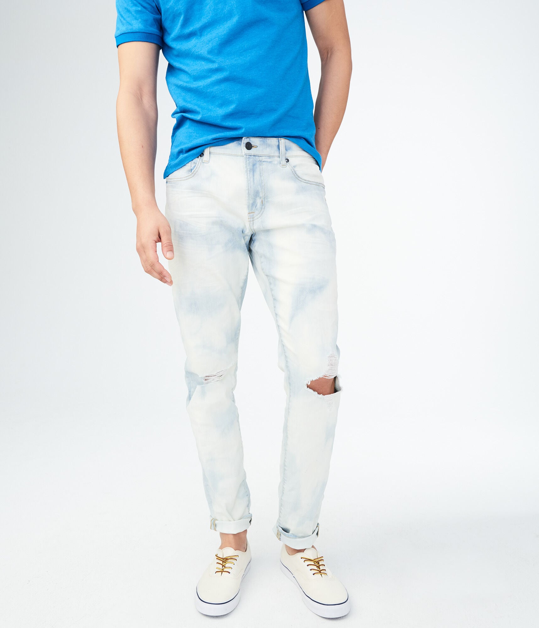 Slim Taper Bleach Wash Reflex Jean