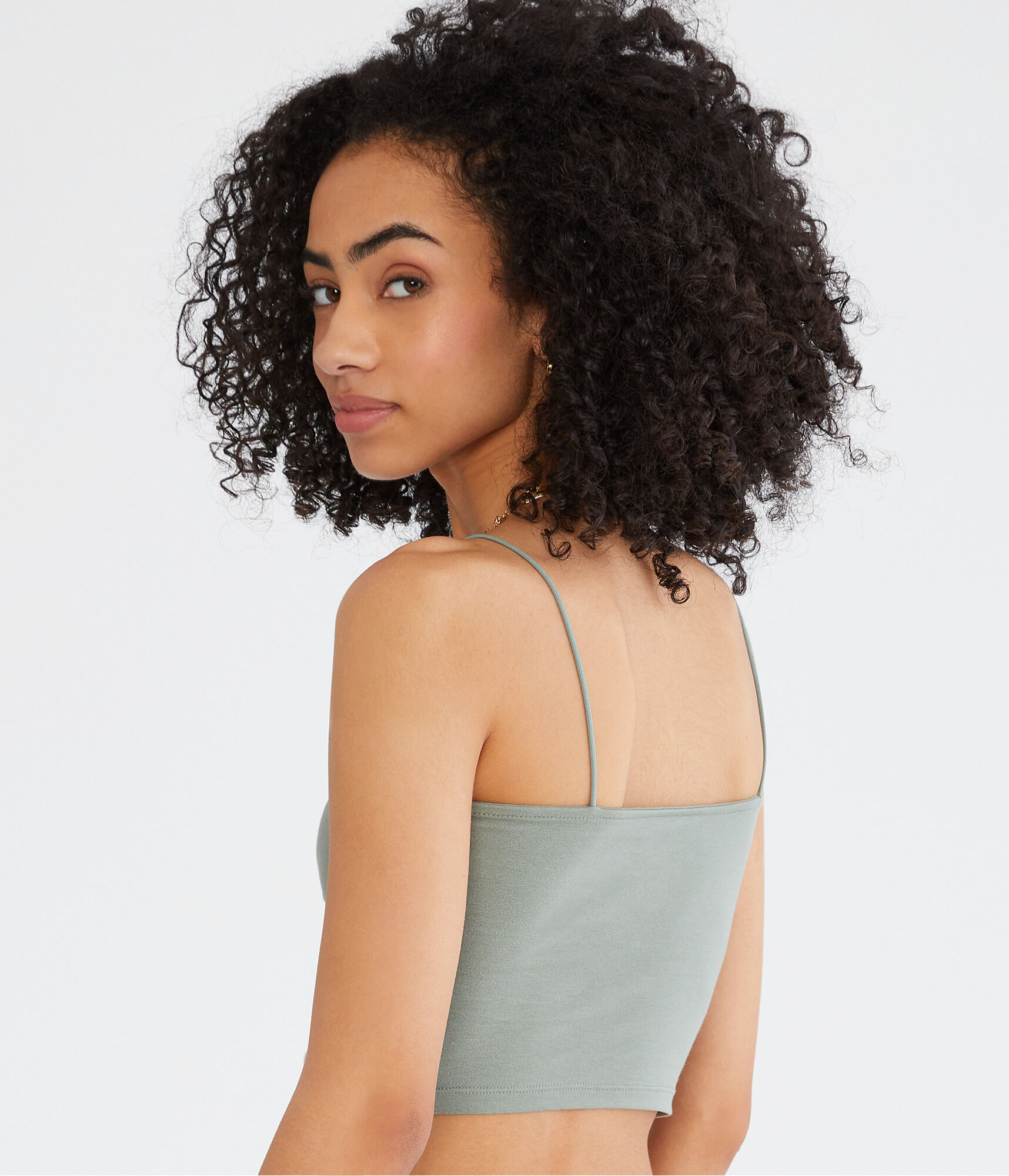 Square-Neck Cropped Cami