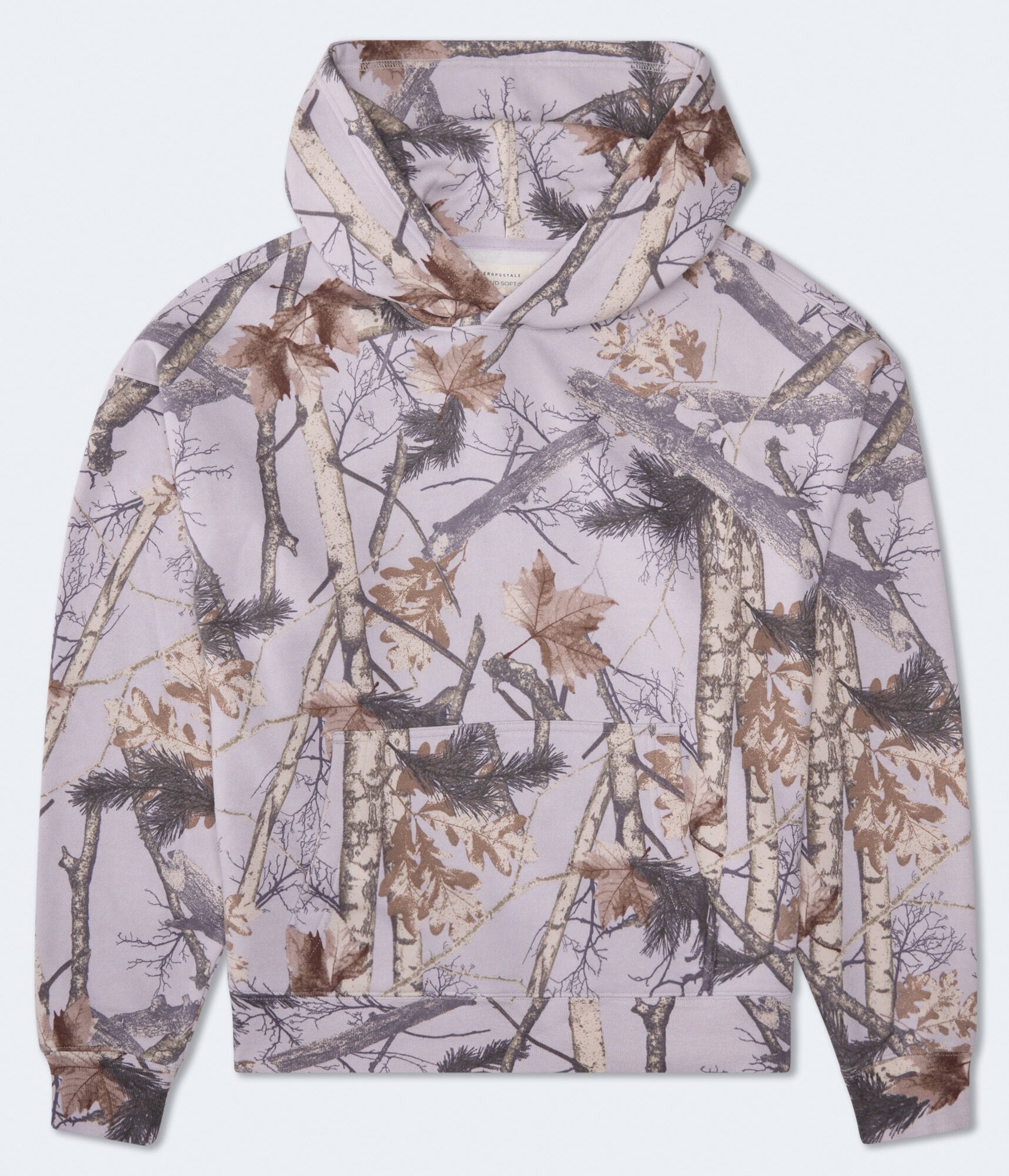 Cloud Soft Forest Camo Boxy Pullover Hoodie