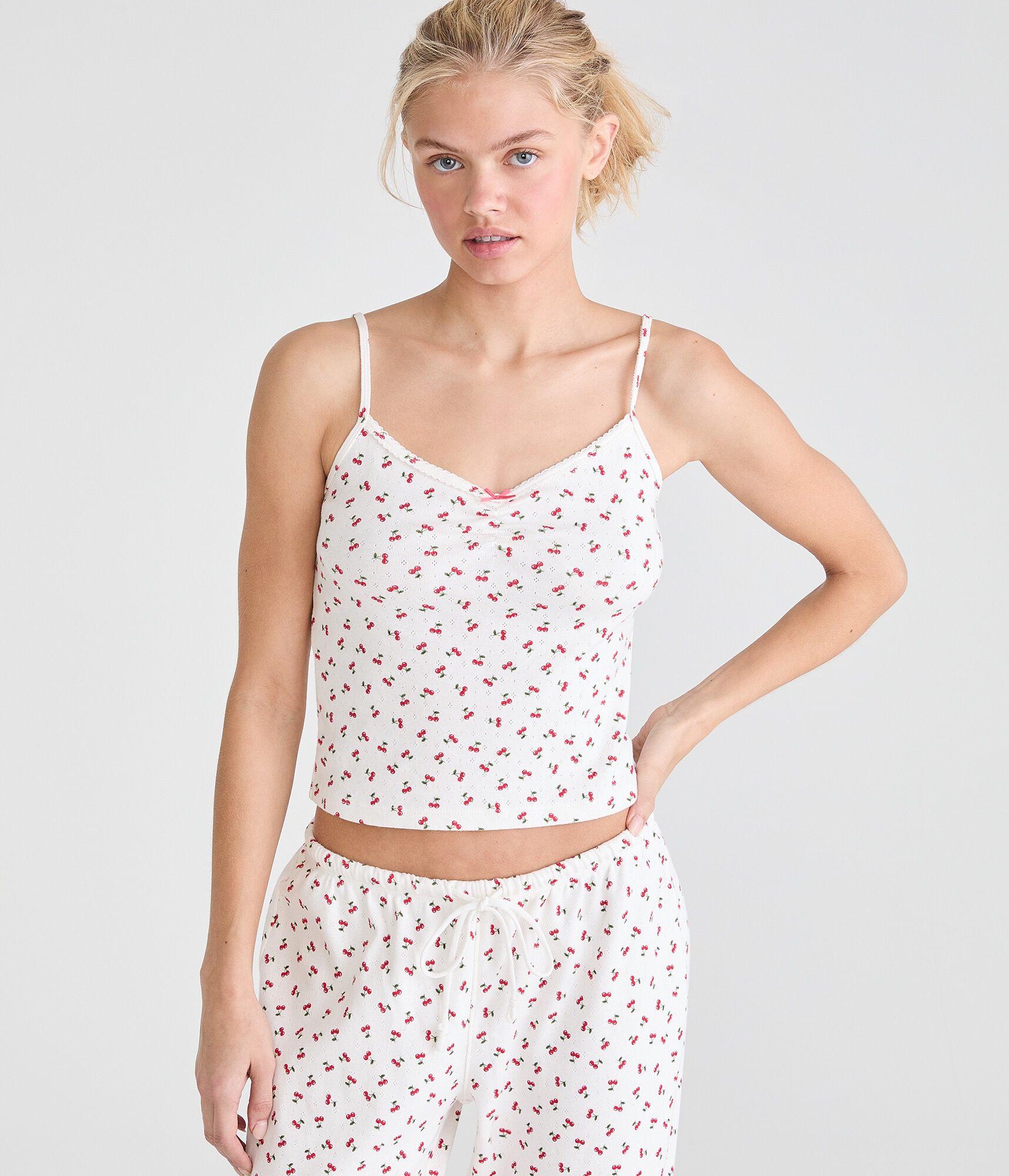 Cherry Pointelle Sleep Tank