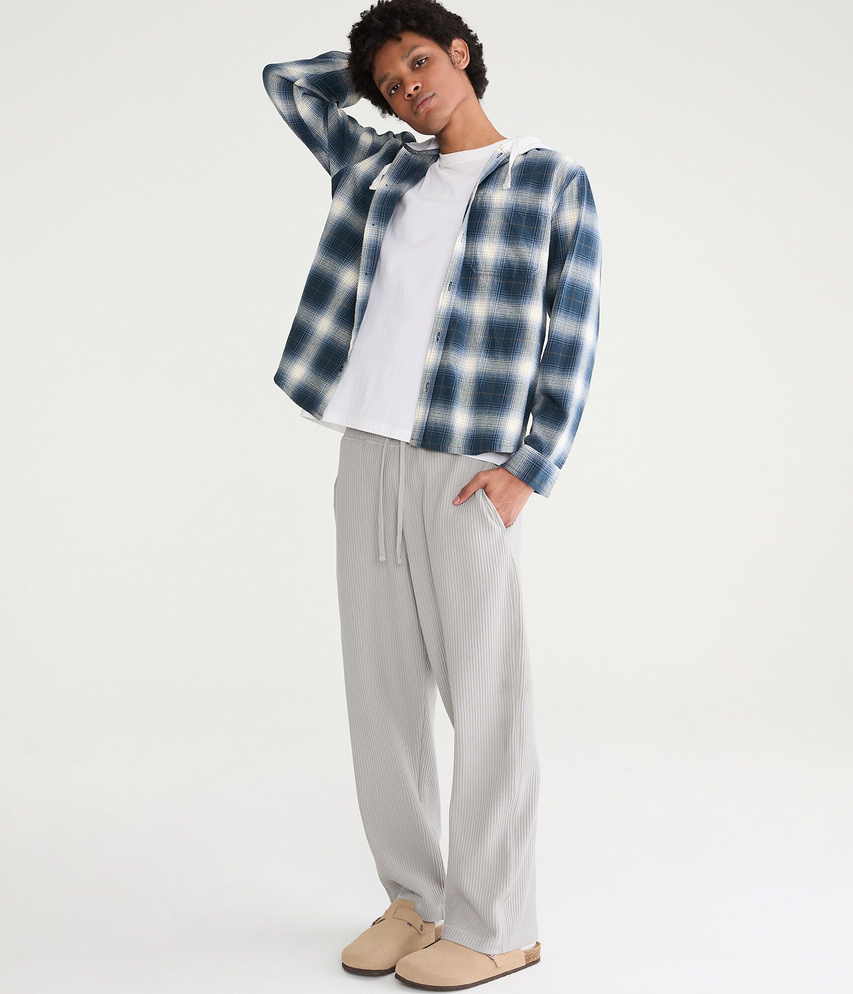Waffle-Knit Lounge Pants