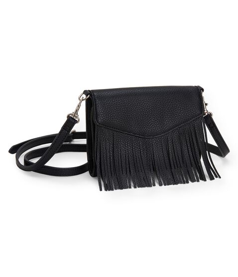 Black Fringe Crossbody Bag Black Fringe Crossbody Bag