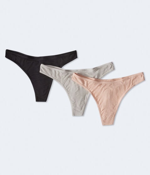 Ribbed Modal Thong 3-Pack Ribbed Modal Thong 3-Pack