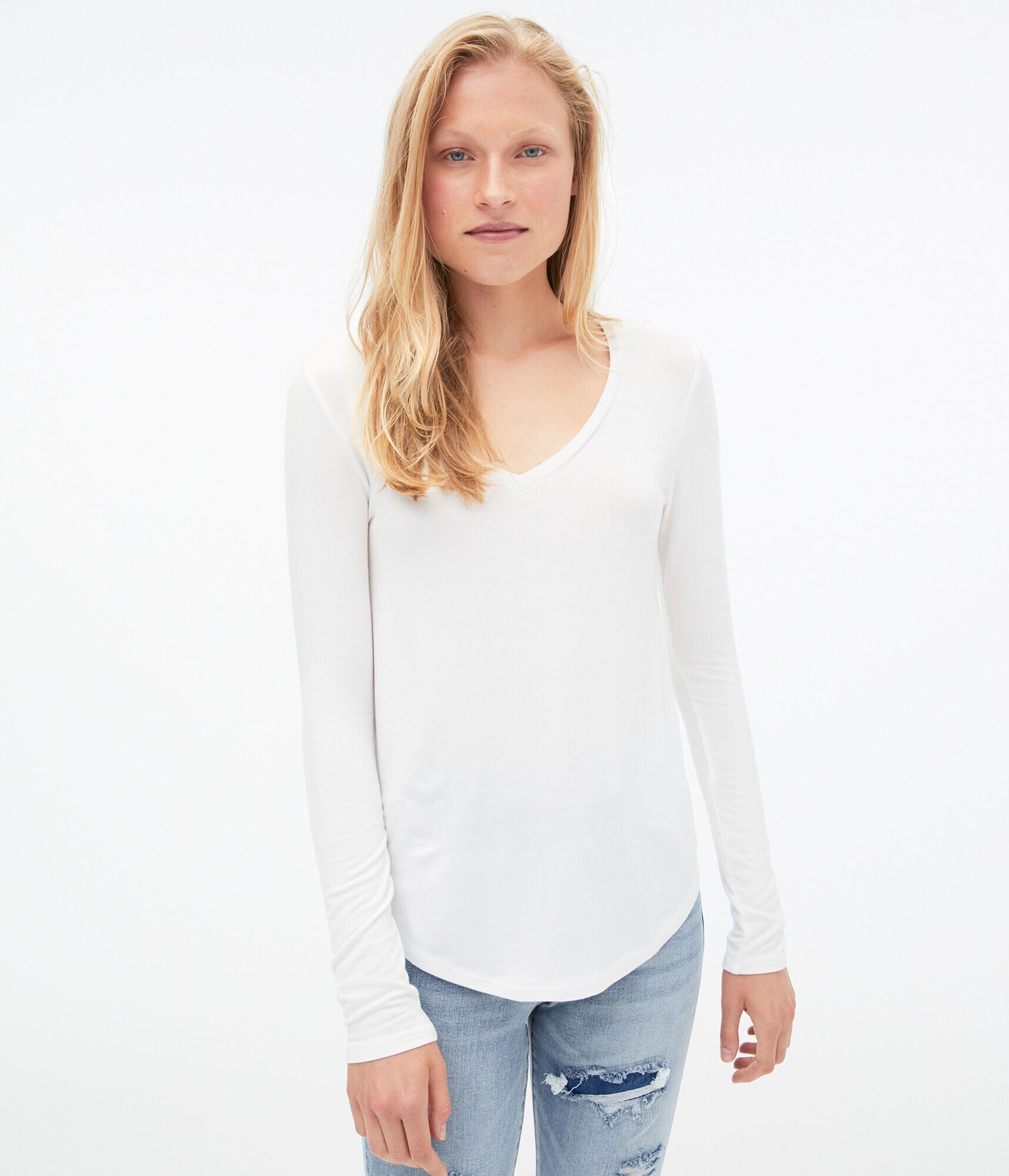 Long Sleeve Seriously Soft V-Neck Tee