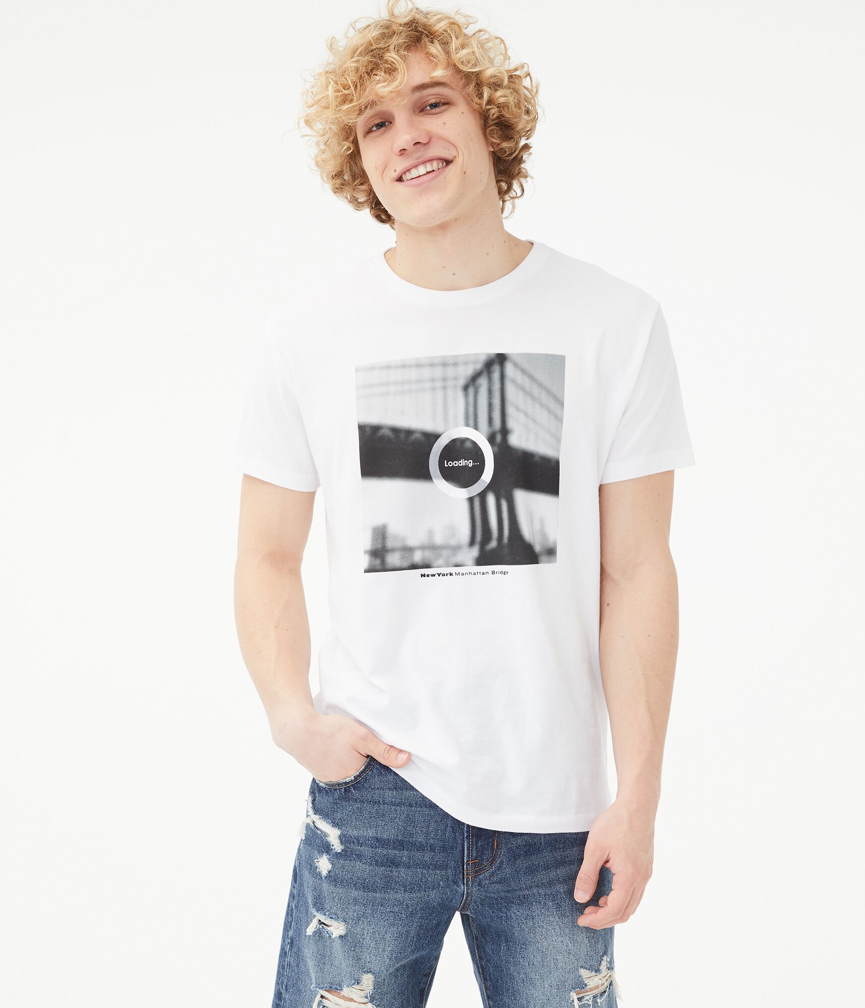 Loading... Manhattan Bridge Graphic Tee