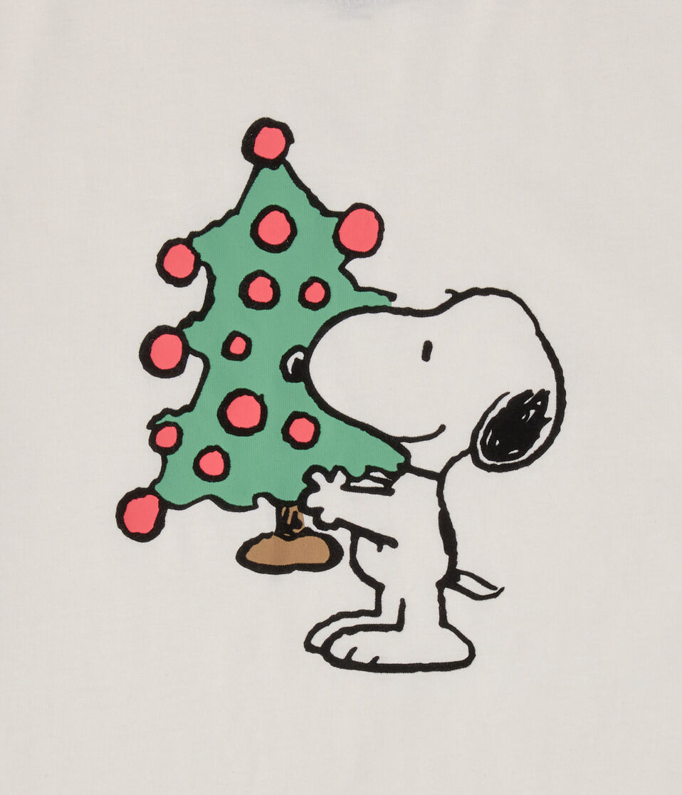 Snoopy Christmas Tree Relaxed Ringer Graphic Tee