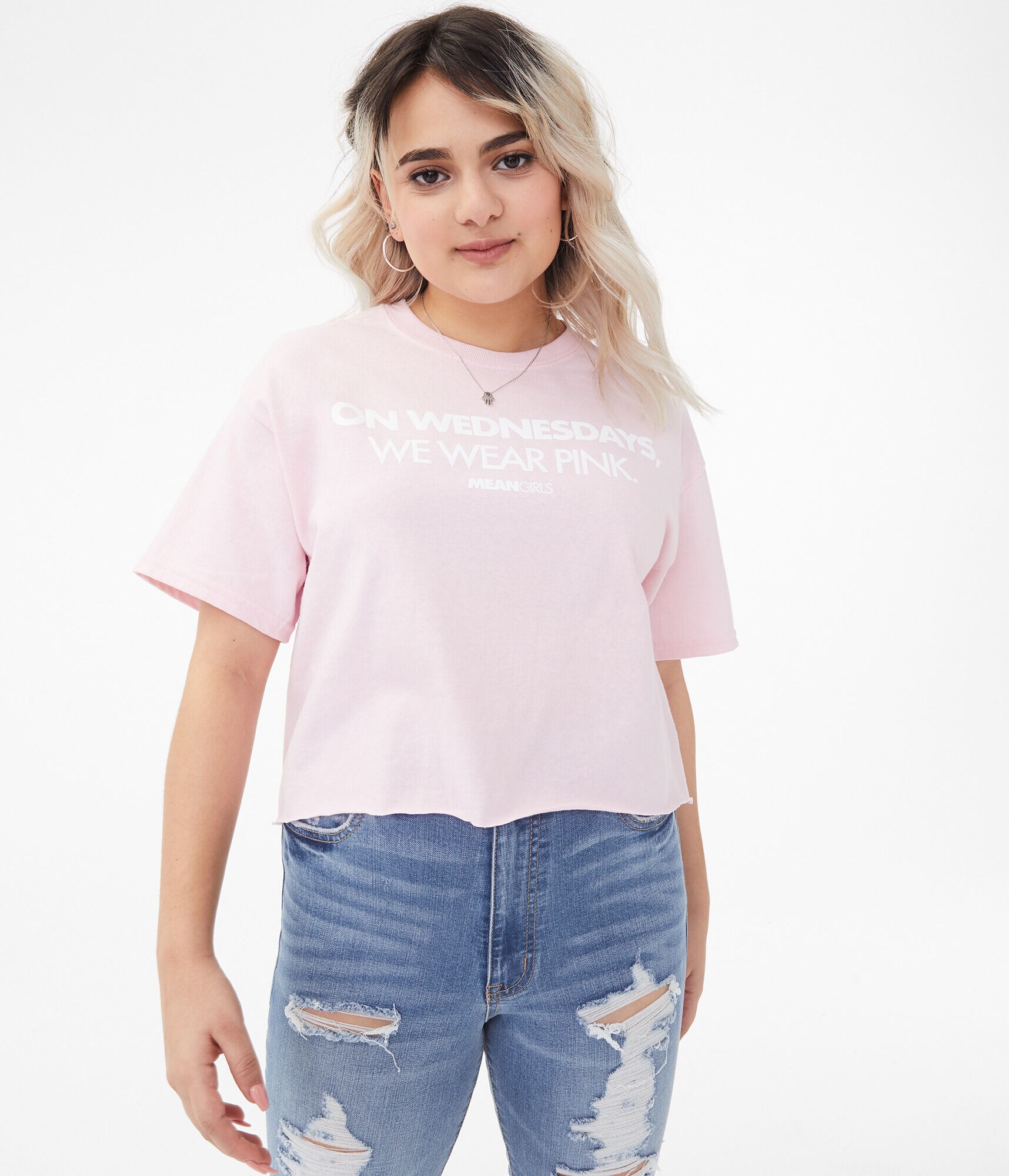 Mean Girls Wednesdays Cropped Graphic Tee