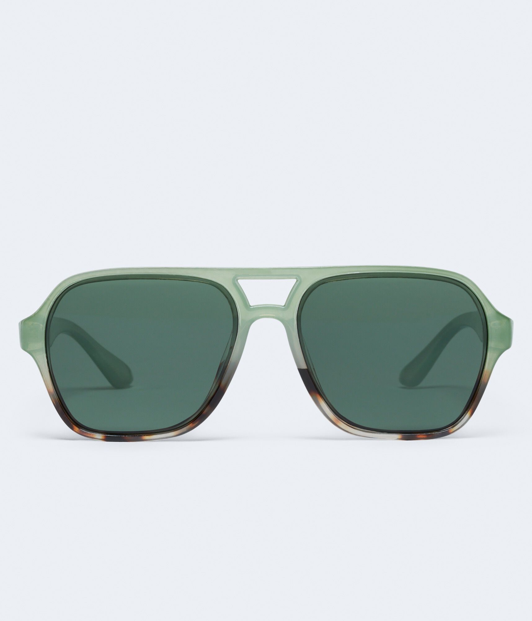 Tortoiseshell Ombr&eacute; Shield Sunglasses