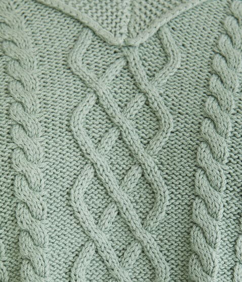 Slouchy Cable V-Neck Sweater Slouchy Cable V-Neck Sweater