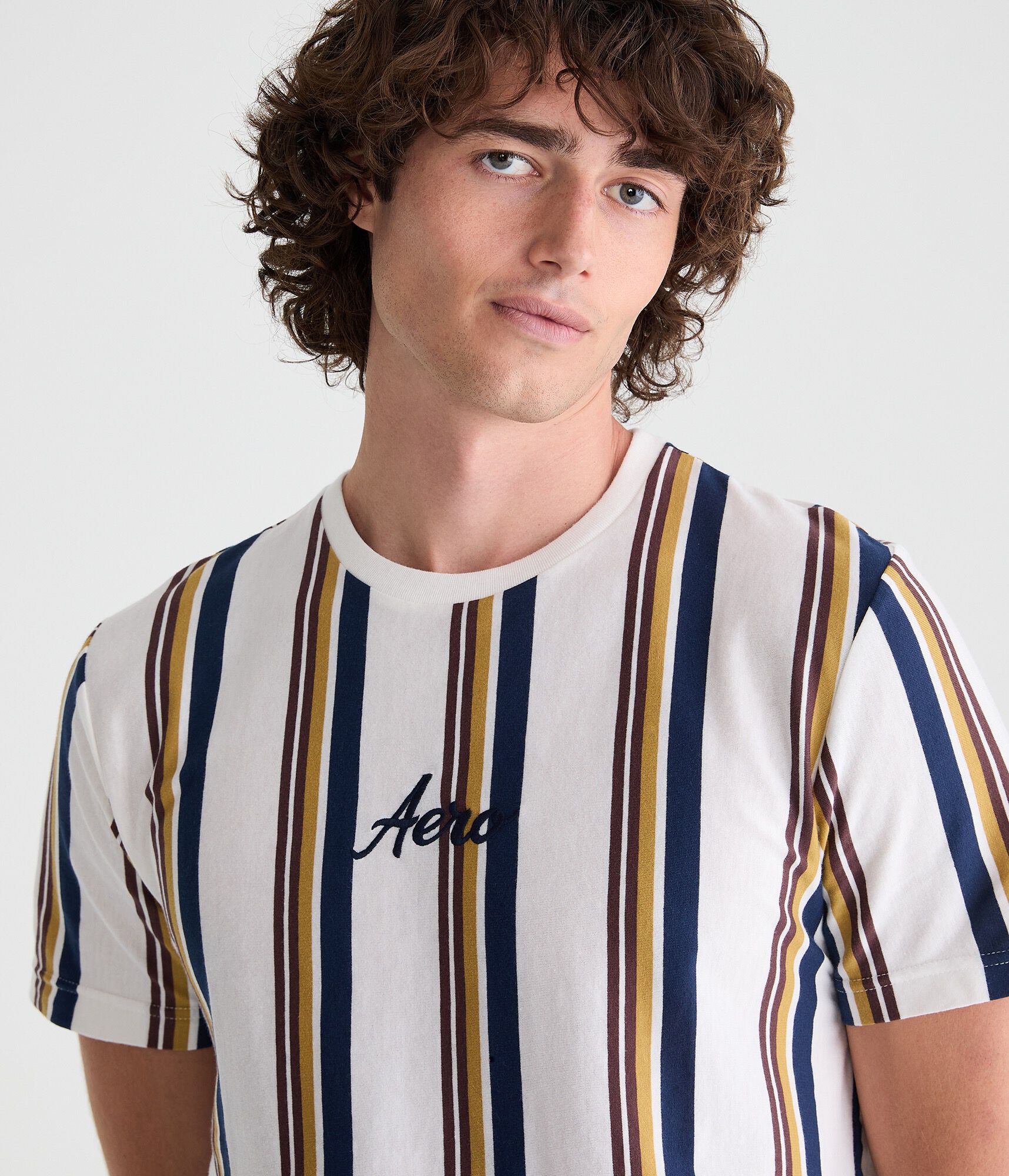 Vertical Stripe Logo Graphic Tee