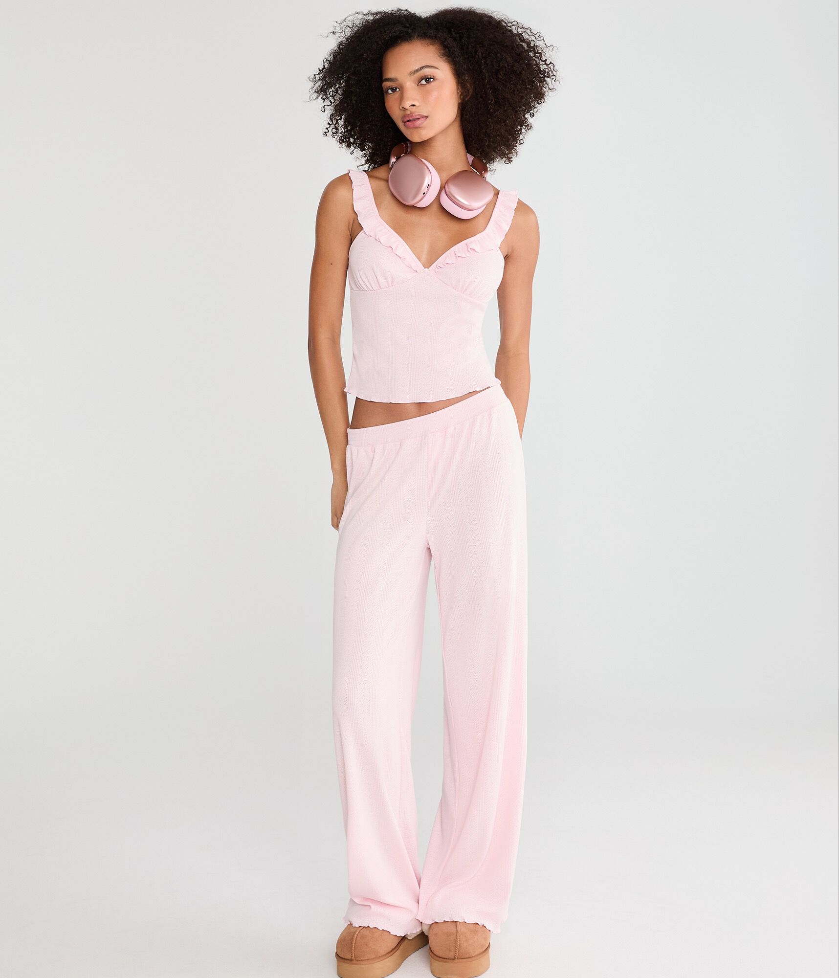 Ruffle Pointelle Sleep Cami