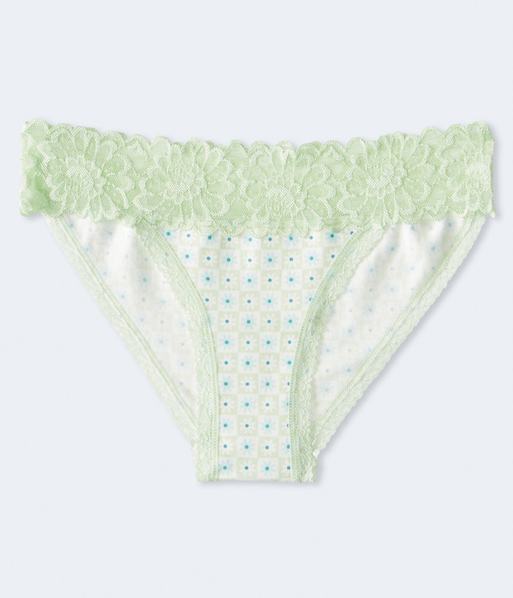 Floral Scalloped Trim Bikini Set
