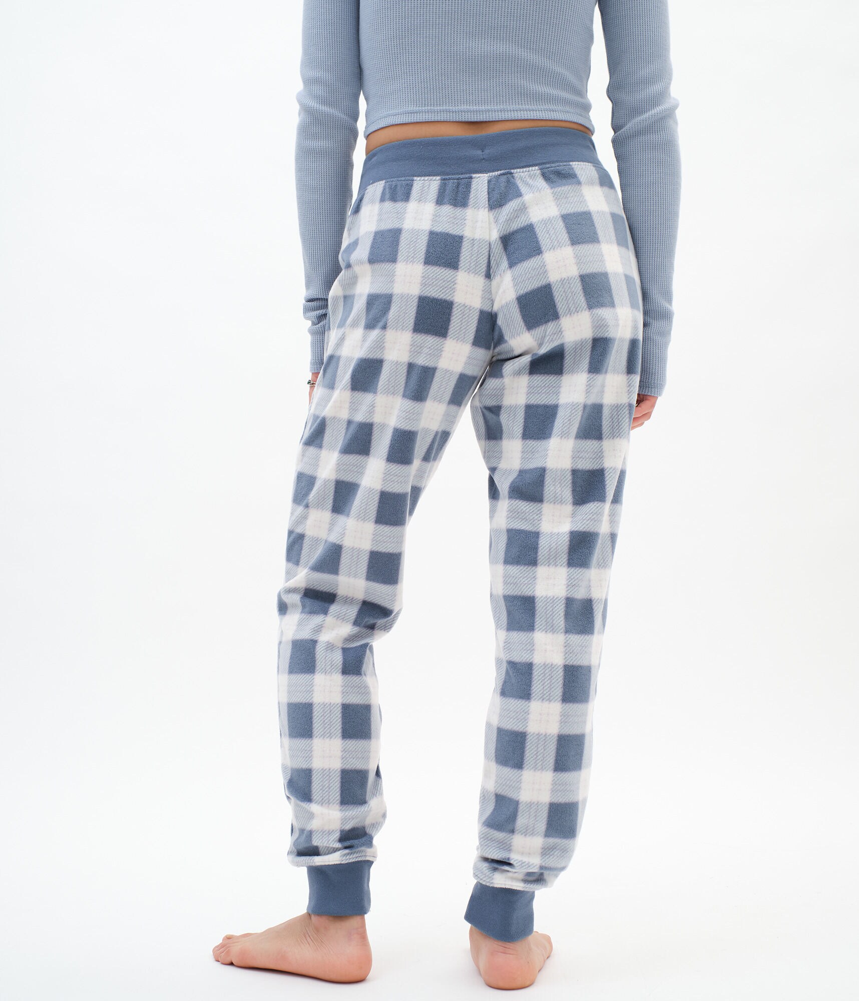Plaid Polyfleece Joggers