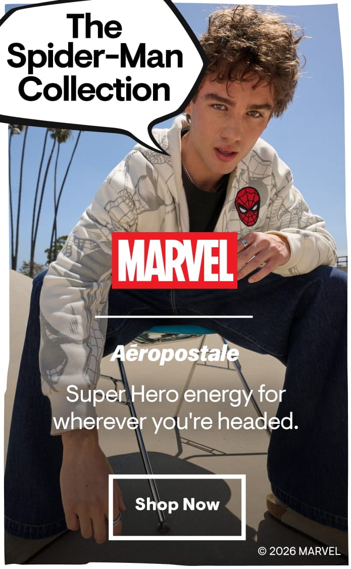 The Spider-Man Collection - Super hero energy for wherever you're headed - Marvel - Aeropostale - 2026 Marvel Shop Now