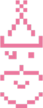 Pink Pixel Santa