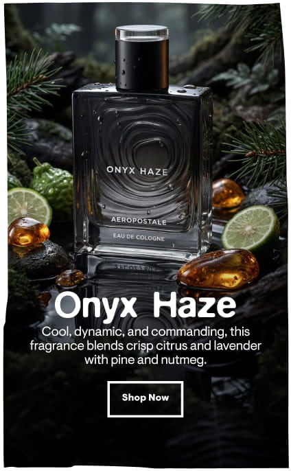 Onyx Haze: Cool, dynamic, and commanding, this fragrance blends crisp citrus and lavender with pine and nutmeg. Shop Now