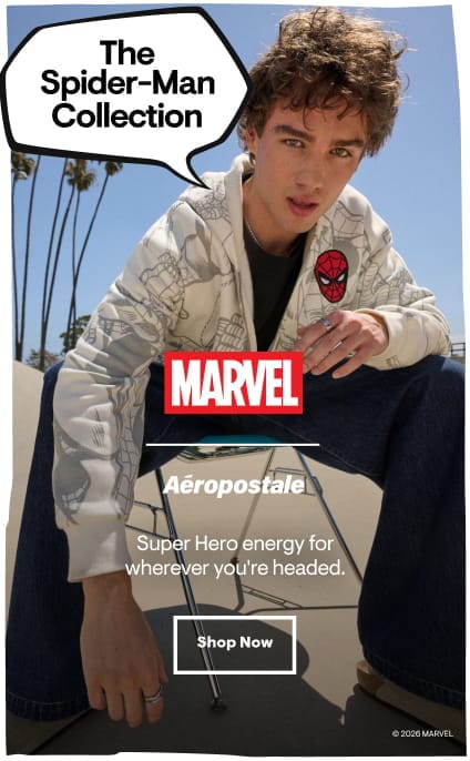 The Spider-Man Collection - Super hero energy for wherever you're headed - Marvel - Aeropostale - 2026 Marvel Shop Now