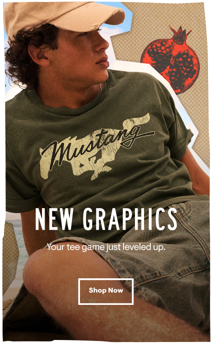 New Graphics: Your tee game just leveled up. Shop Now