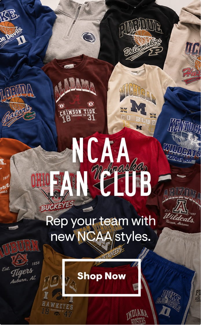 NCAA Fan Club: Rep your team with new NCAA styles. Shop Now