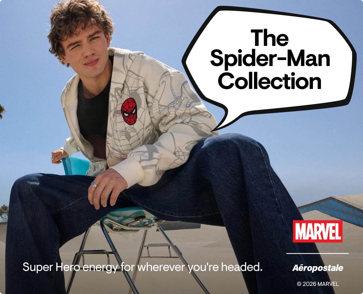 The spider man collection - Super hero energy for wherever you're headed - Marvel - Aeropostale - 2026 Marvel