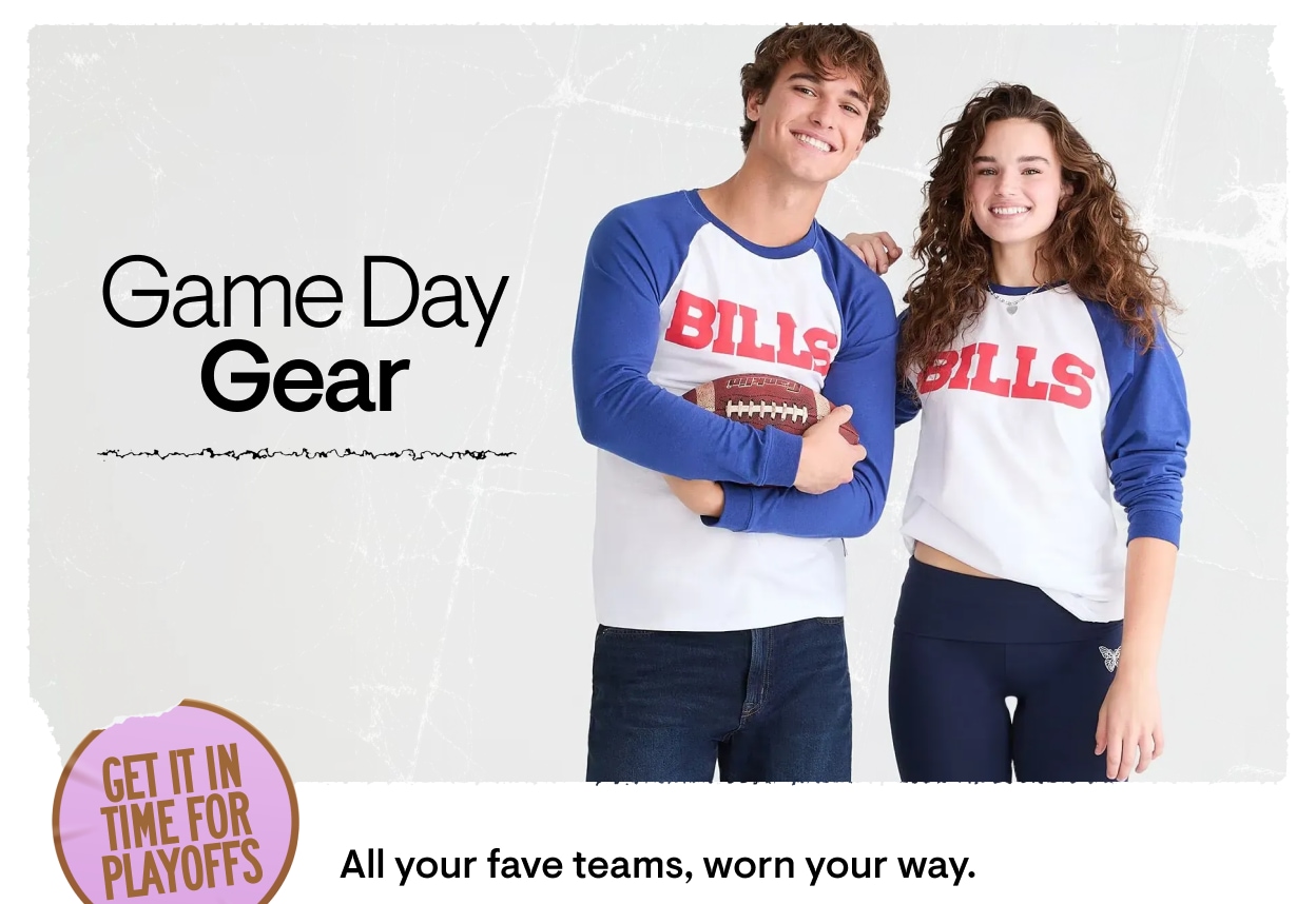 Game Day Gear: All your fave teams, worn your way.