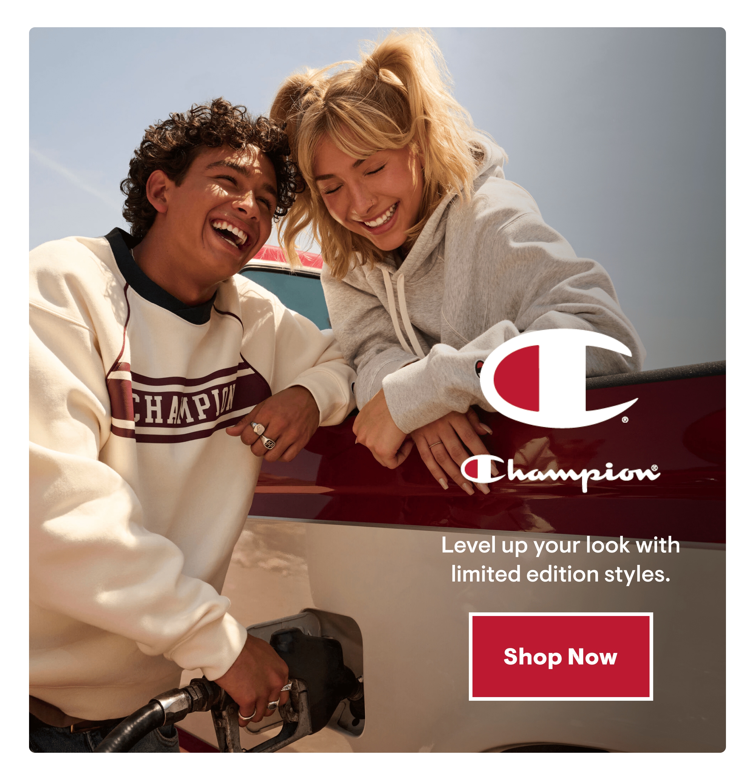 Champion: Level up your look with limited edition styles. Shop Now