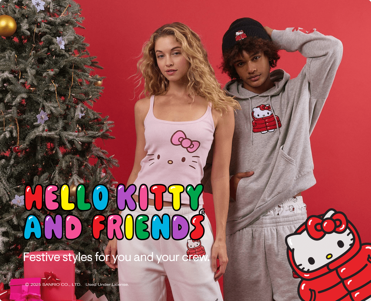 Hello Kitty and Friends: Festive styless for you and your crew.