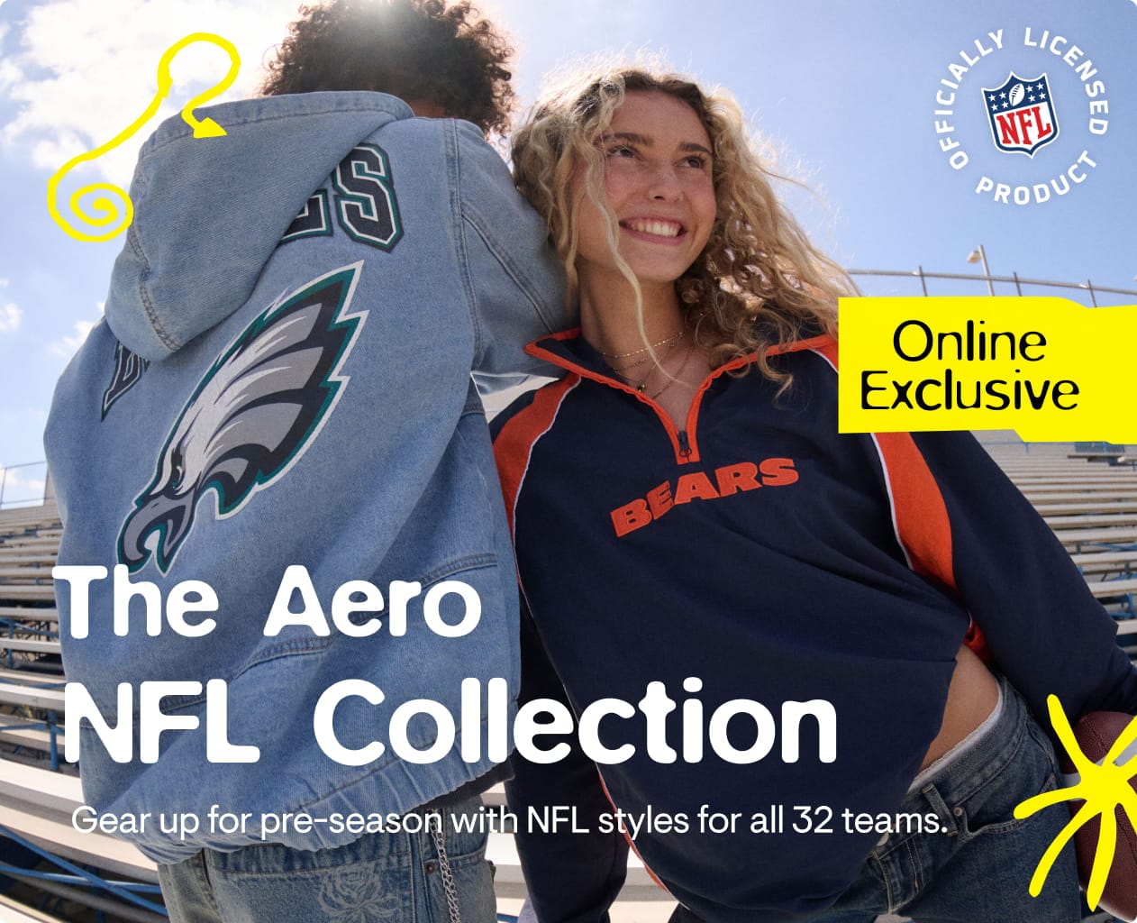 The Aero NFL Collection: Gear up for pre-season with NFL styles for all 32 teams.