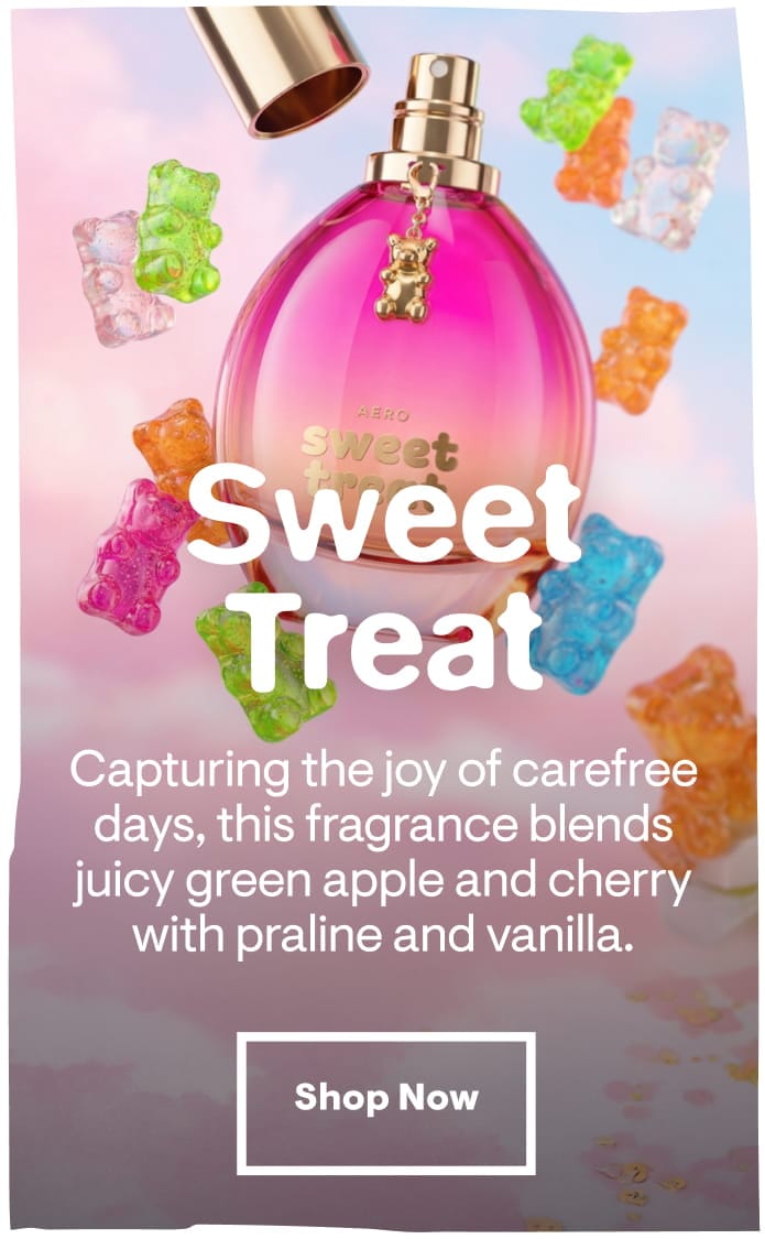 Sweet Treat: Capturing the joy of carefree days, this fragrance blends juicy green apple and cherry with praline and vanilla. Shop Now
