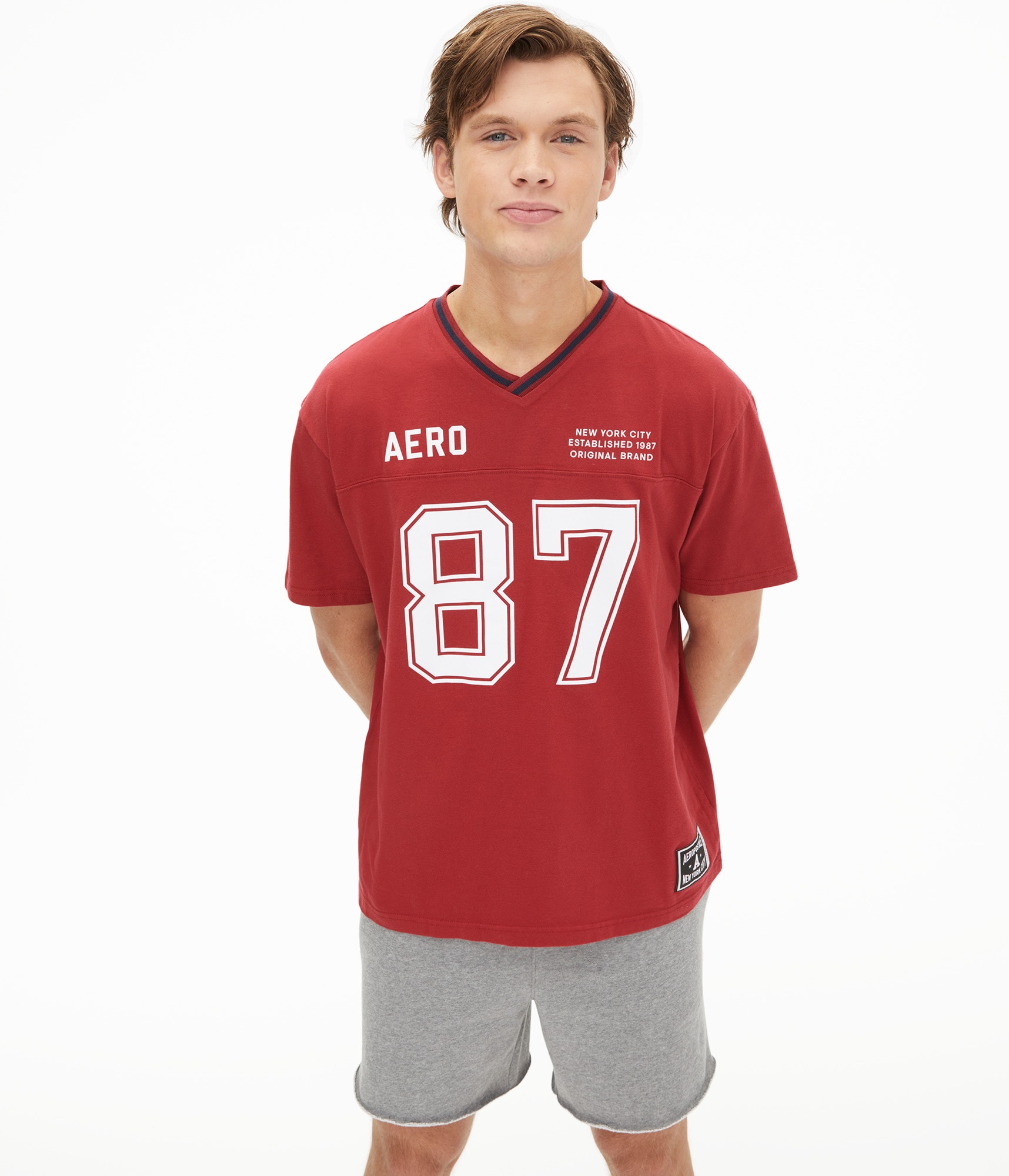 Aero 87 V-Neck Jersey Graphic Tee