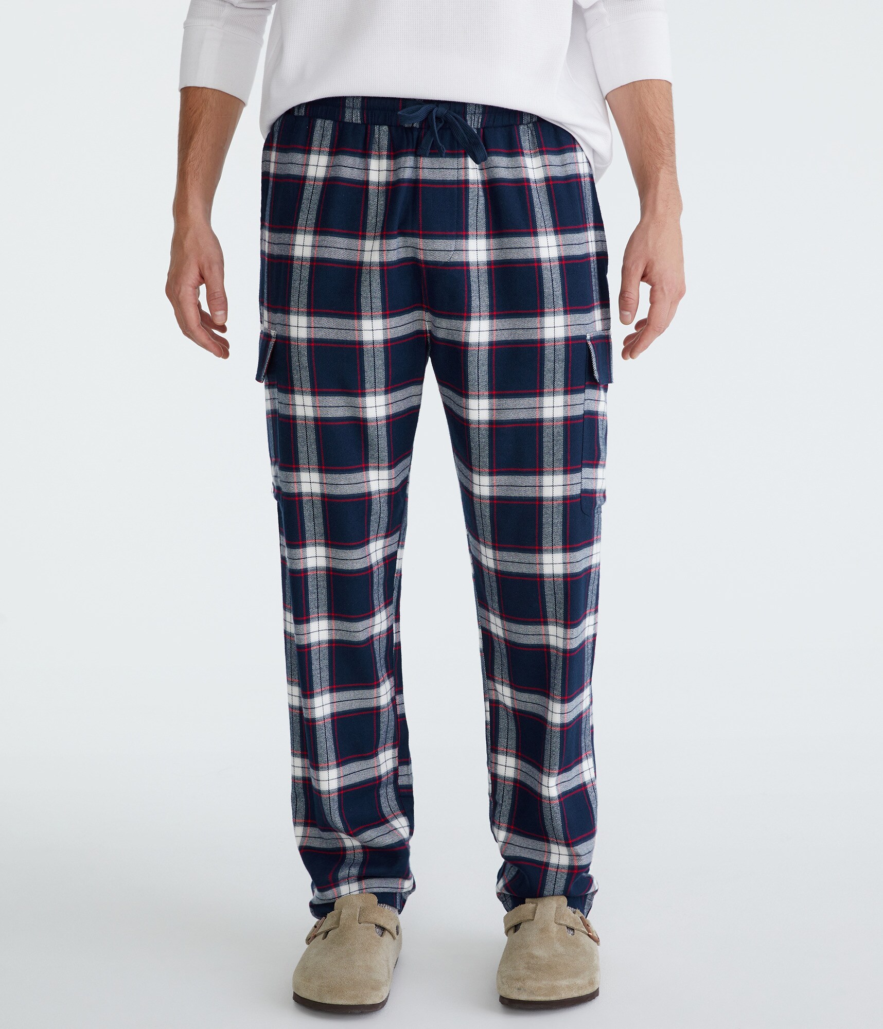 Plaid Flannel Cargo Sleep Pants