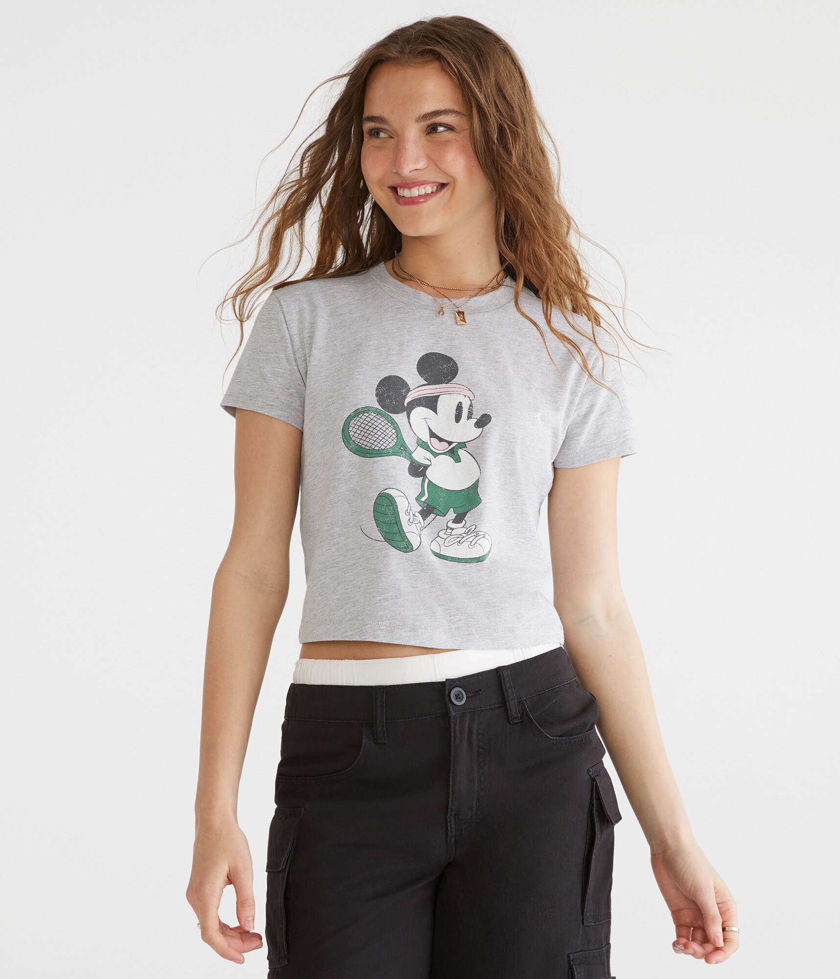 Mickey Mouse Tennis Vintage Fit Graphic Tee