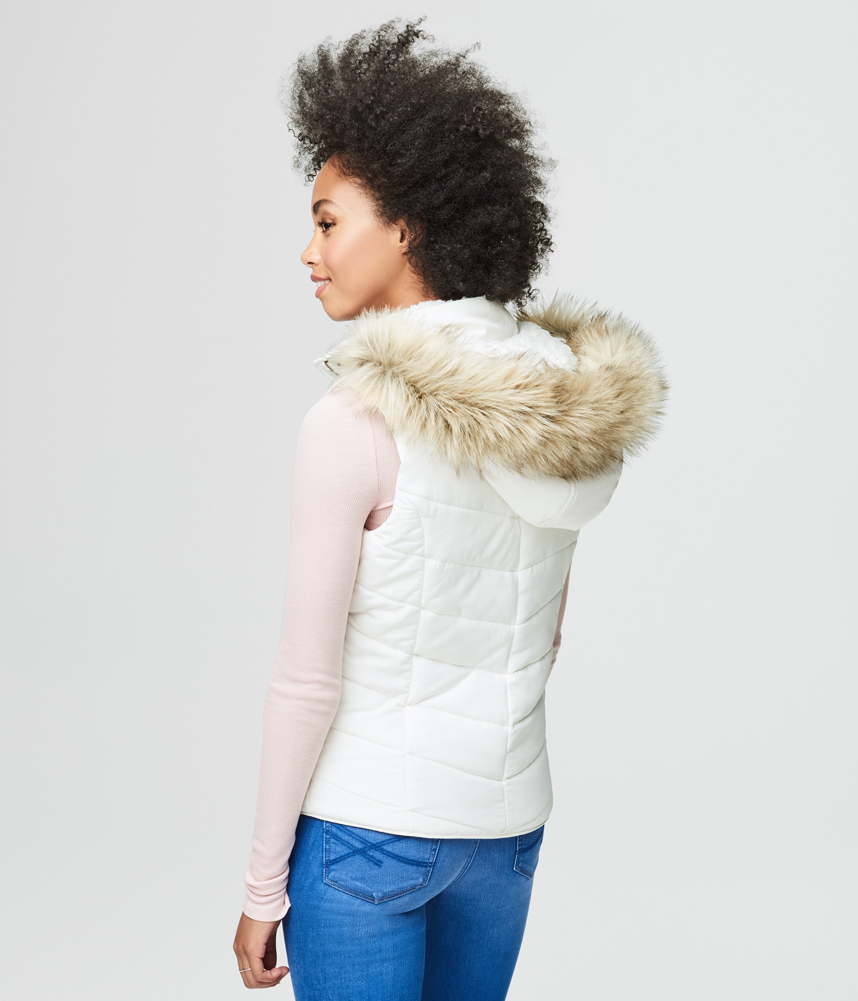 aeropostale womens hooded puffer vest eBay