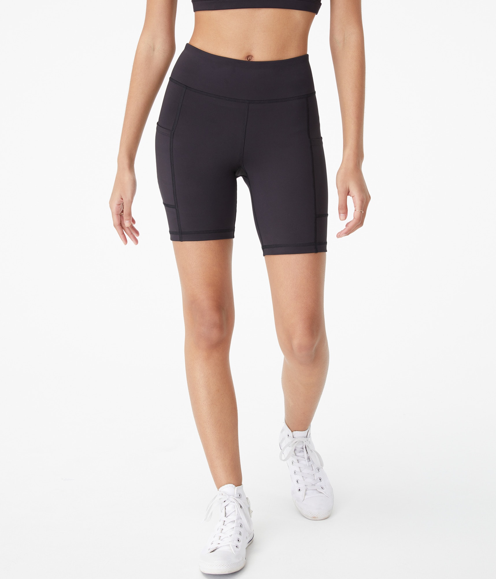 Flex High-Waisted Pocket Bike Shorts