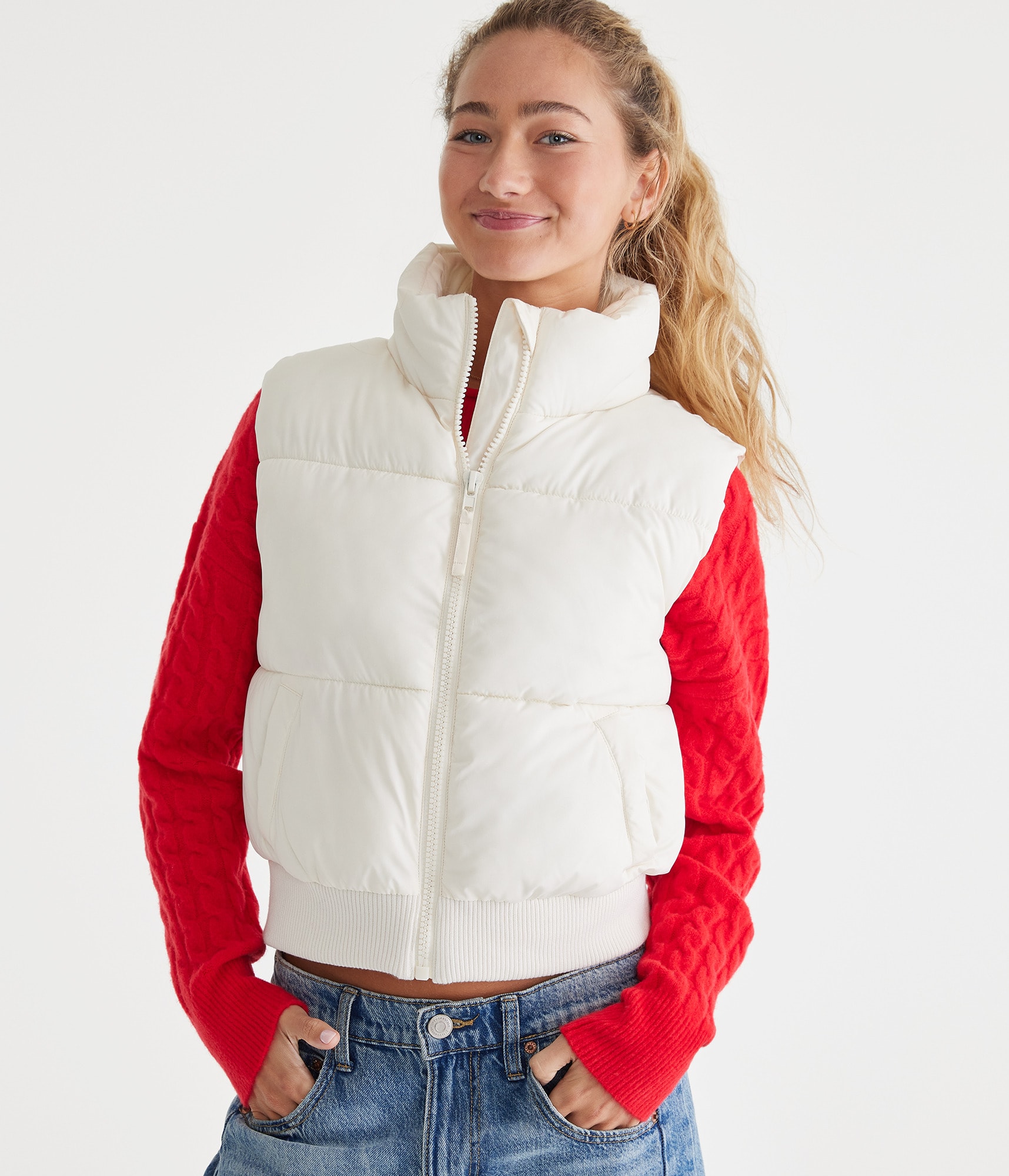 Fleece Vest Red Target Vest Polar Fleece School Vests