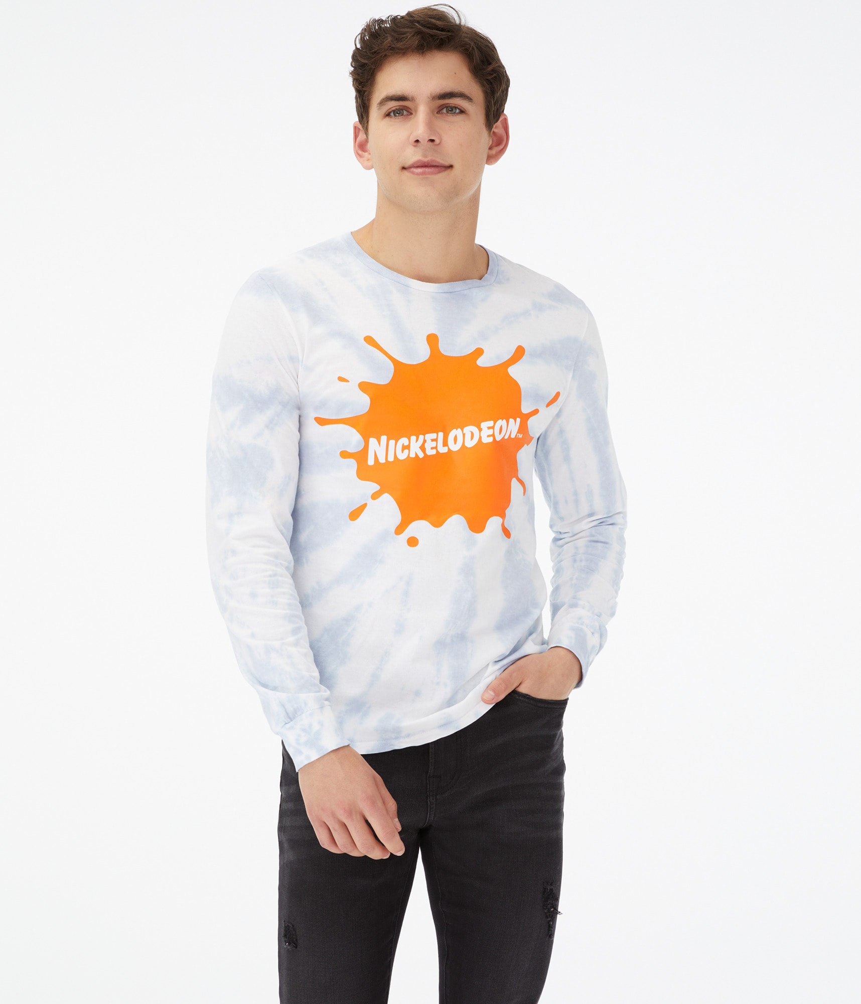 Long Sleeve Nickelodeon Splat Graphic Tee