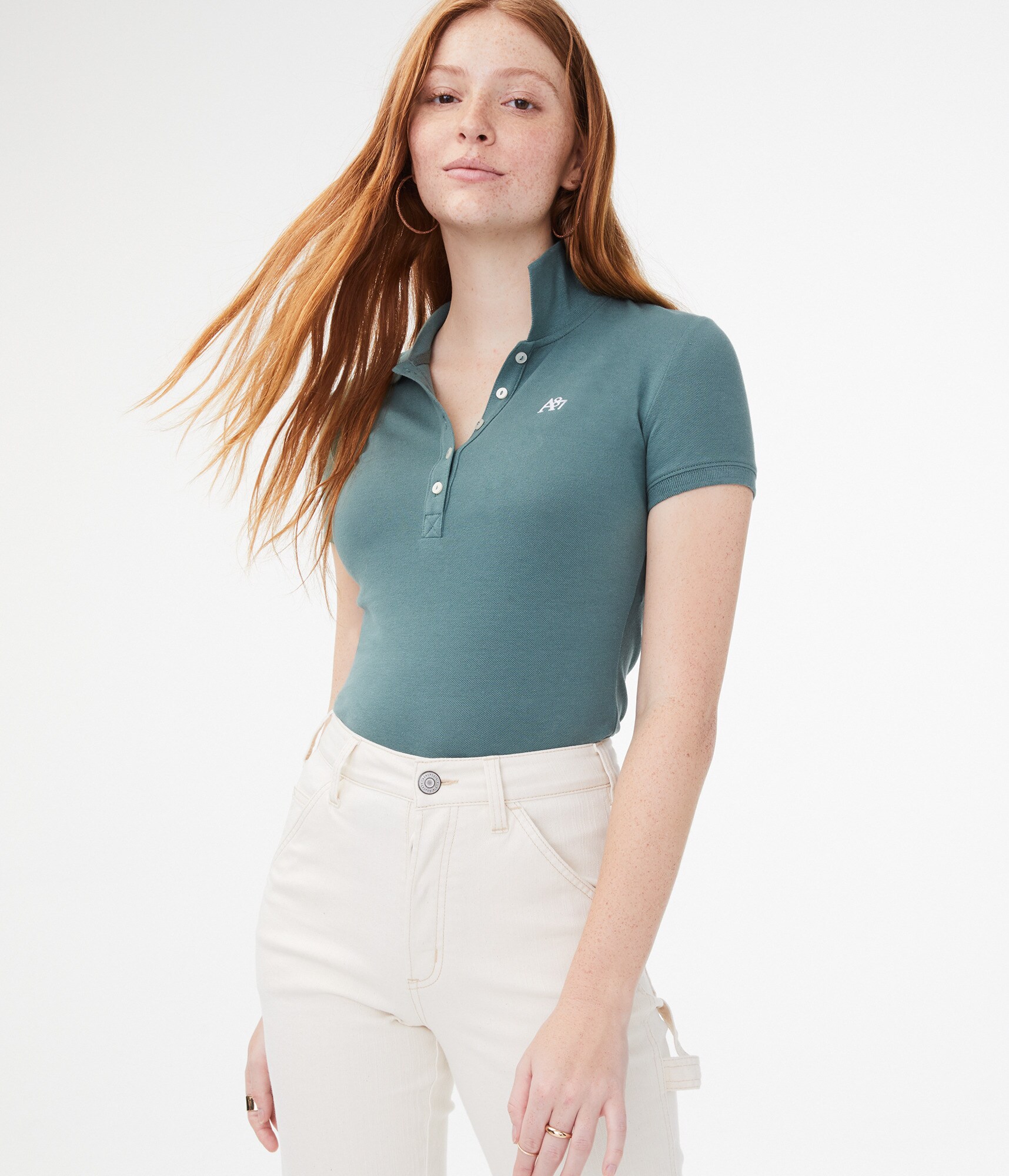 トップス Pique Polo Knit Top white Performance Piqué Polo: Women's Designer Tops | Tory Sport