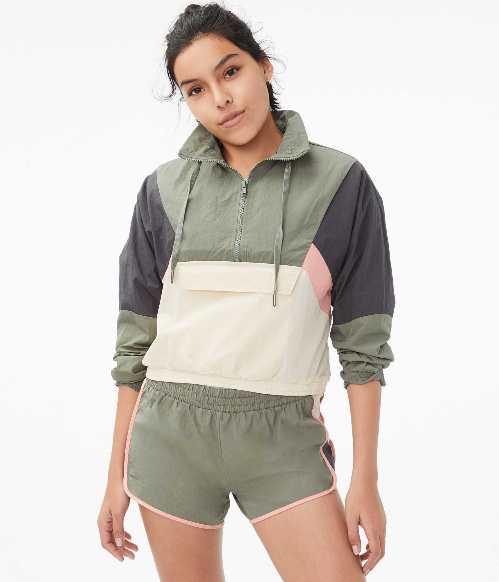 Colorblocked Windbreaker Jacket