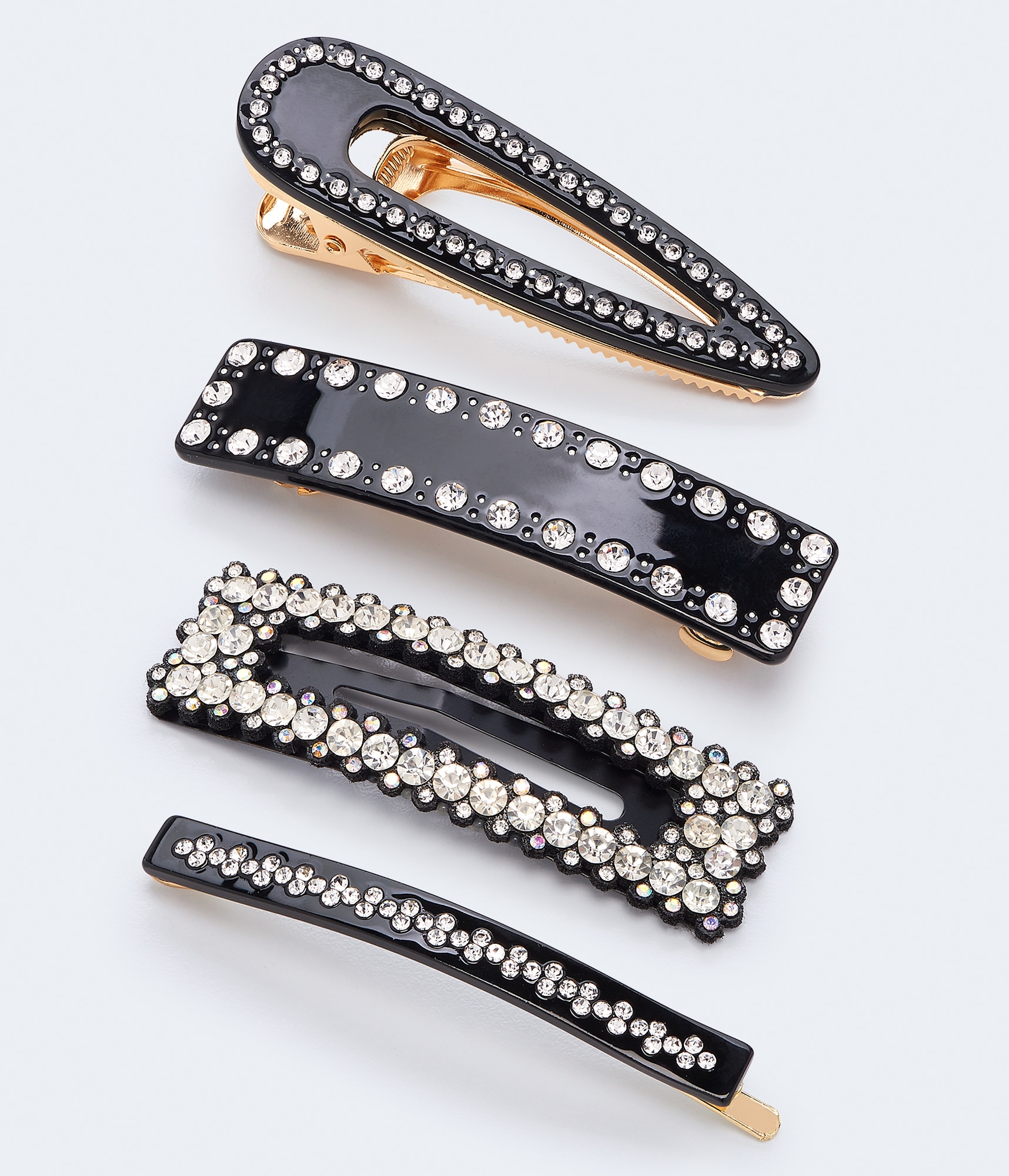 Rhinestone Party Hair Clip 4-Pack