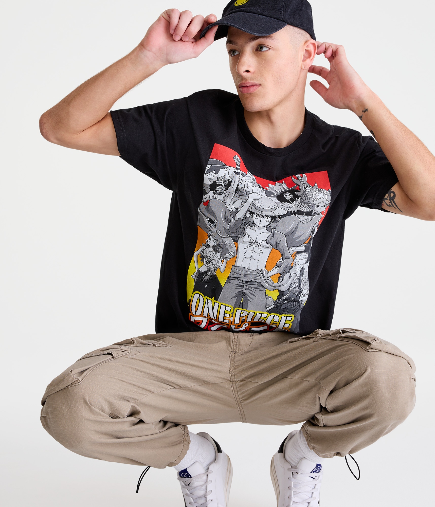 【THE MOZZ】Ael Shirt OnePiece NEW ONE PIECE Mos Burger collaboration item T-shirt Pouch