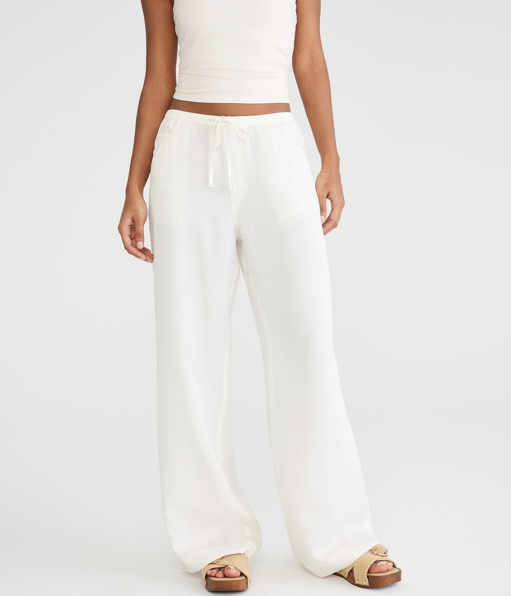 ★ POSZER★ Wide leg string pants black 252WLSPT003F 61eWqGXvvnL._UY1000_.jpg