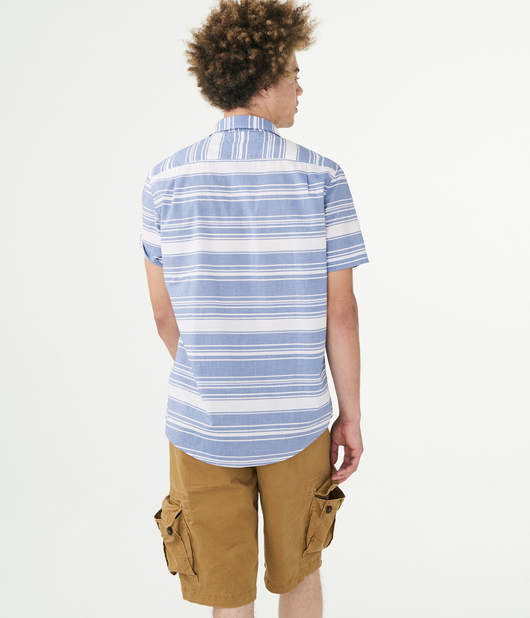 camisa rayas horizontales hombre